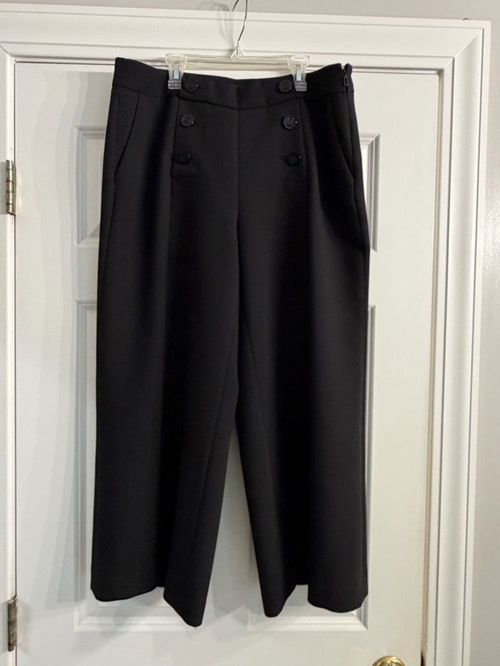 Wide leg, Karl Lagerfeld, ankle length, sailor pants